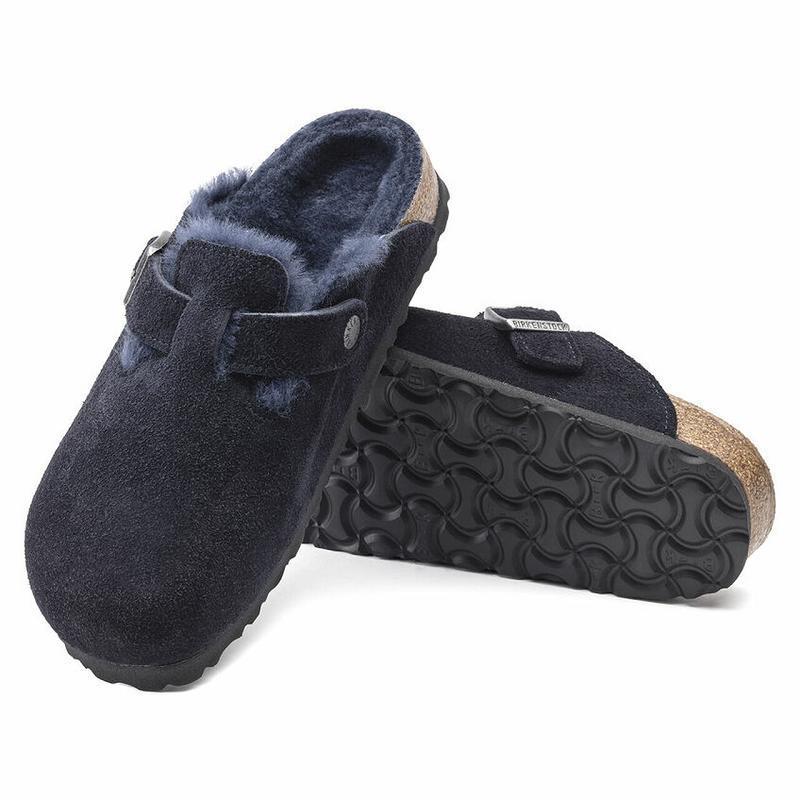 Boston Birkenstock Semisove Kozene Damske Námornícka Modrá | SK 231HAP